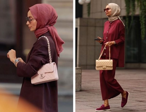 Betül Gedik Kırmızı-Bordo Kombin