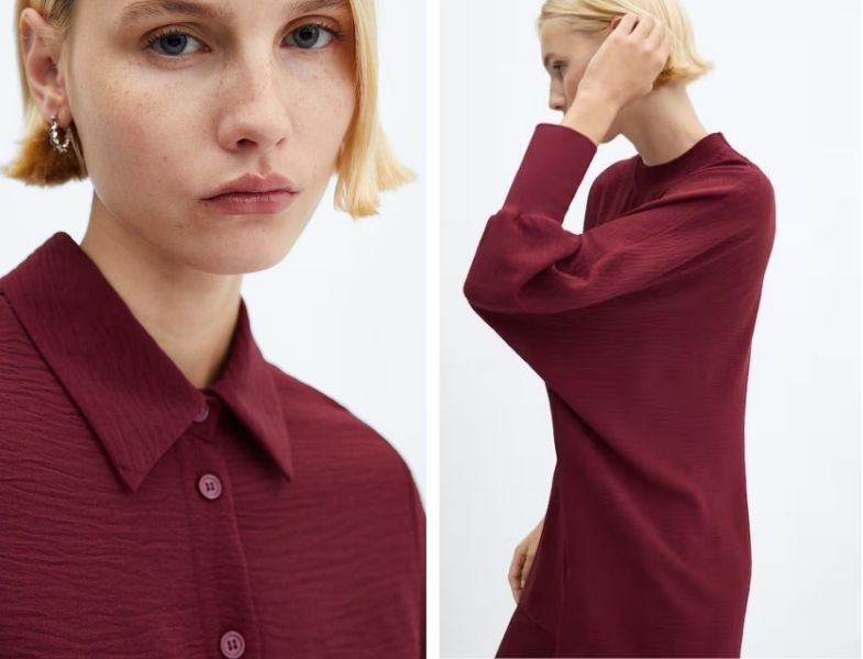 Bordo-Kırmızı Tunik ve Sweat