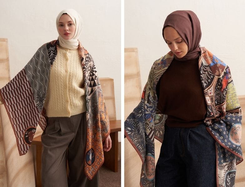 Omuz Şalı Tesettür