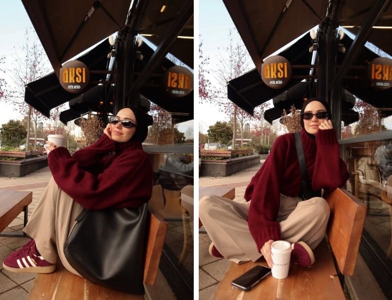 Tesettür Balıkçı Yaka Kazak Kombini 2026