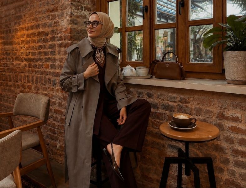 Tesettür Trençkot Modelleri
